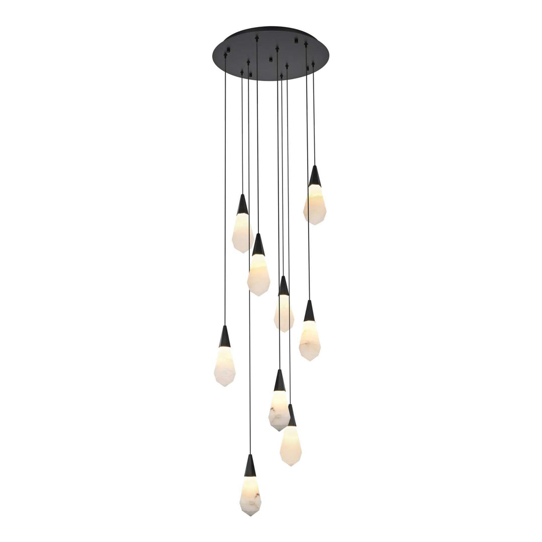 Amora Crystal Pendant in Black by Elegant