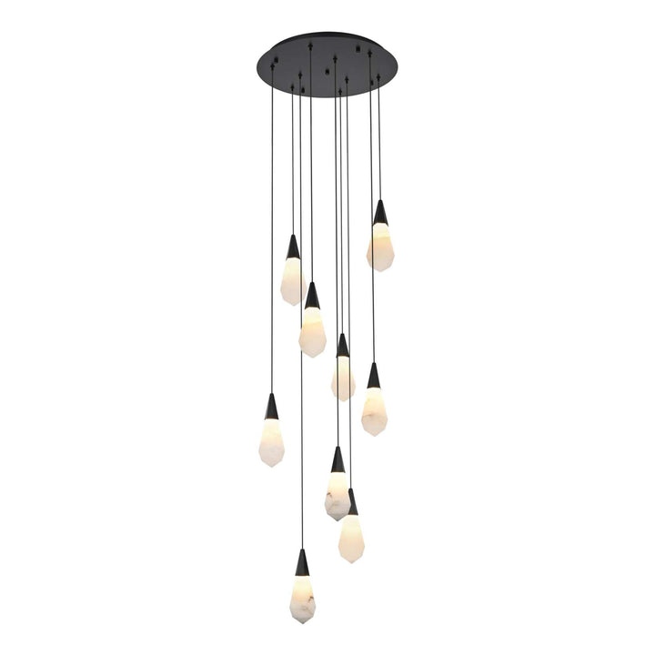 Amora Crystal Pendant in Black by Elegant