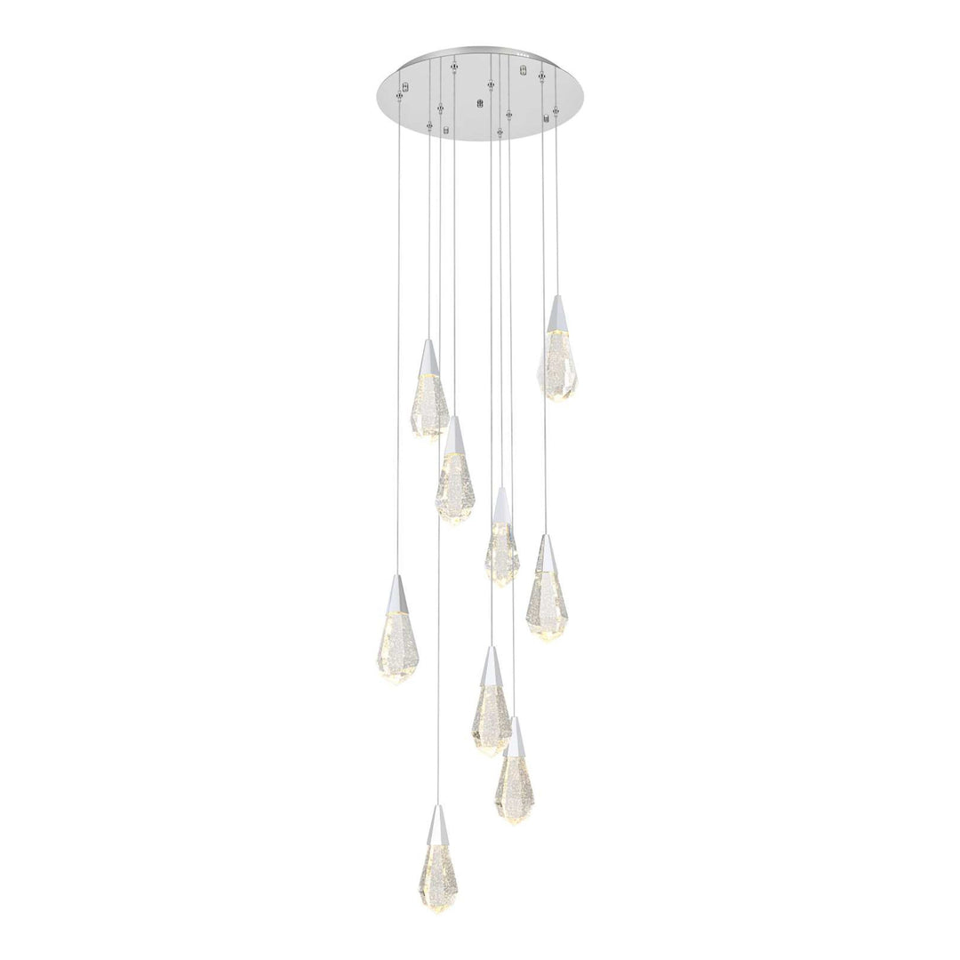 Amora Crystal Pendant in Chrome by Elegant