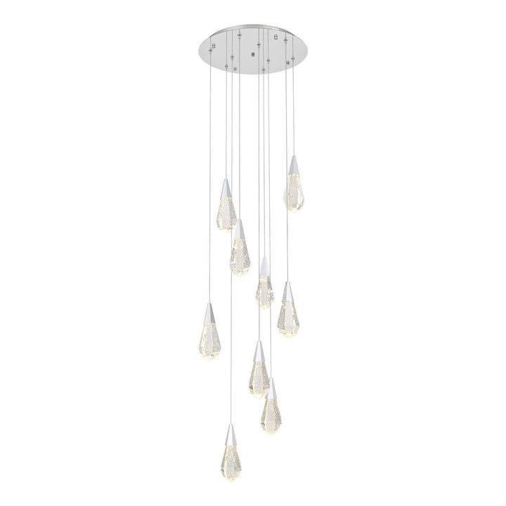Amora Crystal Pendant in Chrome by Elegant