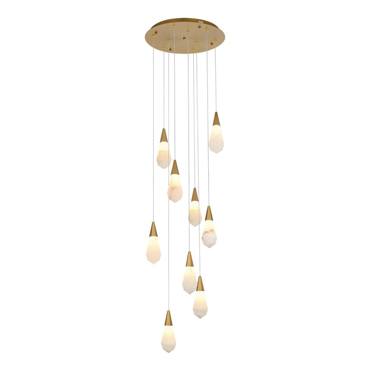 Amora Crystal Pendant in Satin Gold by Elegant