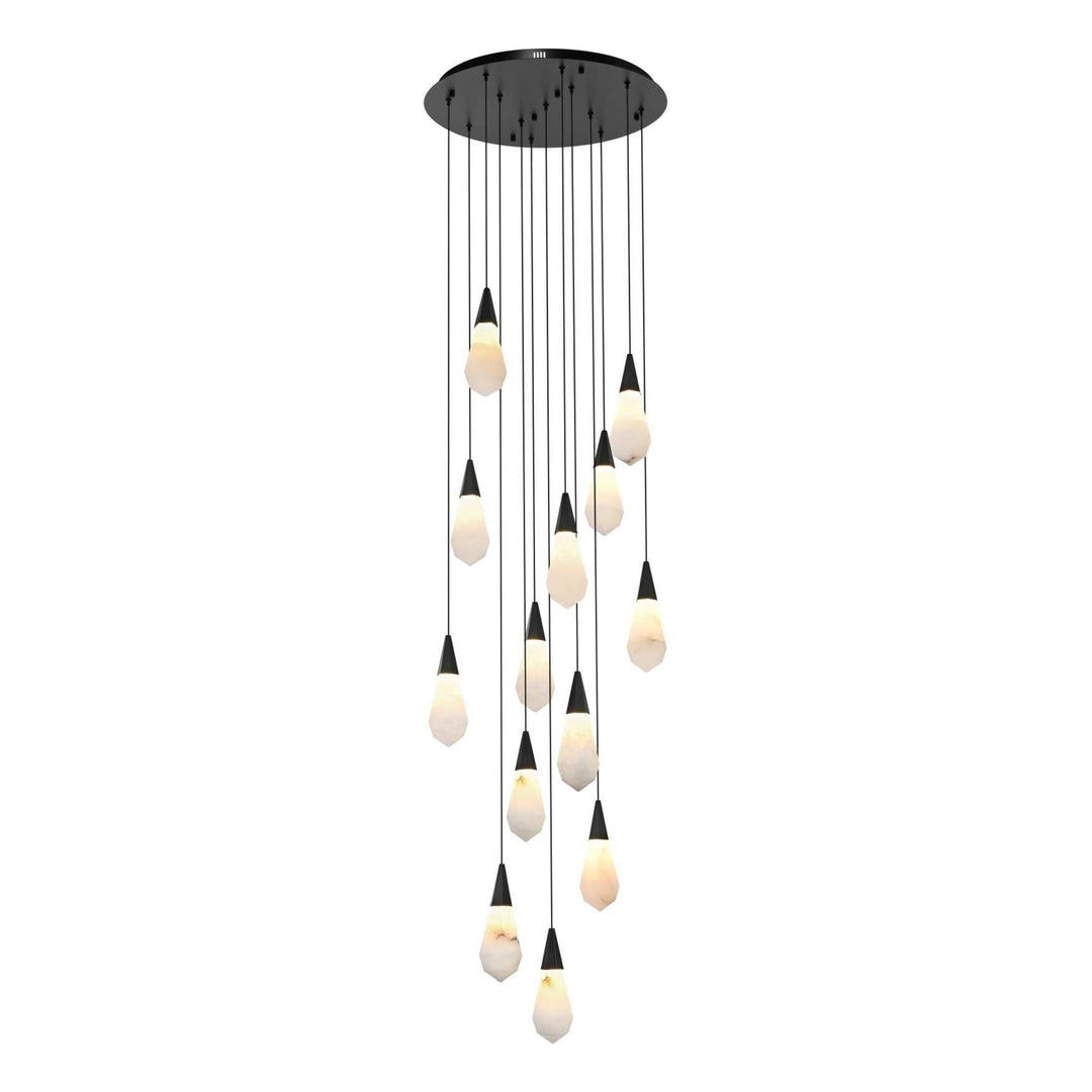 Amora Crystal Pendant in Black by Elegant