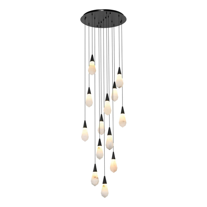 Amora Crystal Pendant in Black by Elegant