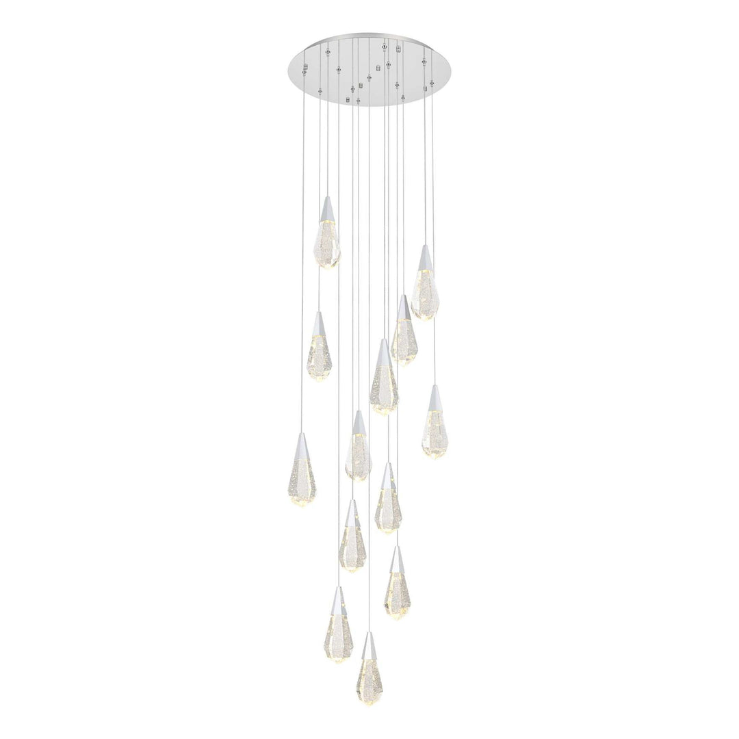 Amora Crystal Pendant in Chrome by Elegant