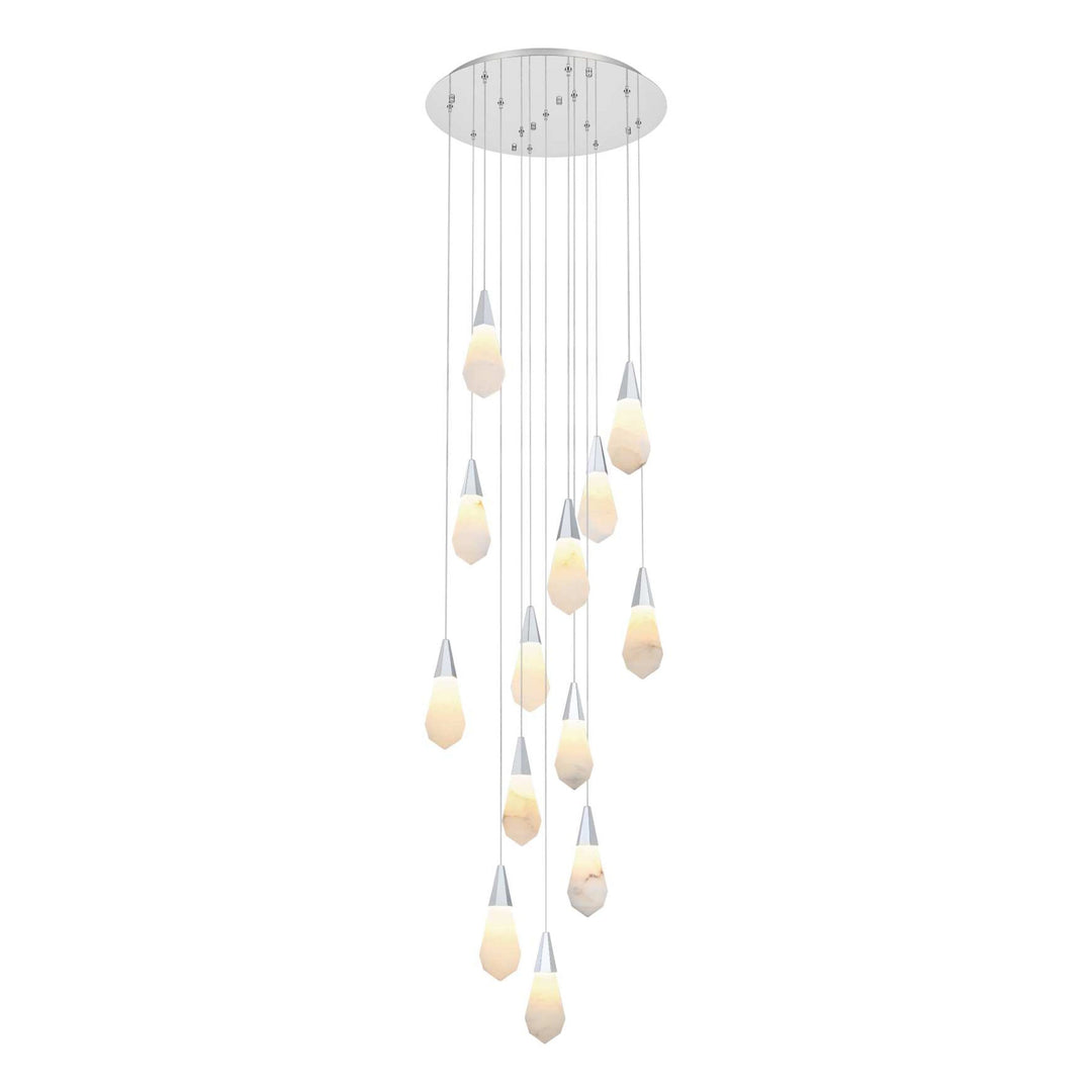 Amora Crystal Pendant in Chrome by Elegant