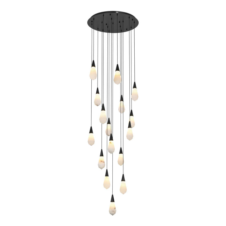 Amora Crystal Pendant in Black by Elegant
