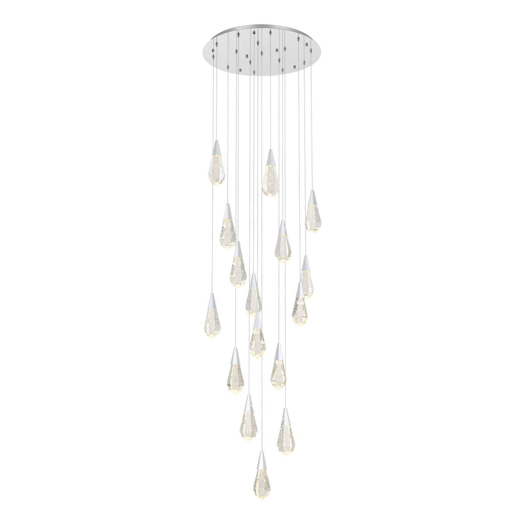 Amora Crystal Pendant in Chrome by Elegant