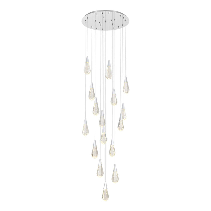 Amora Crystal Pendant in Chrome by Elegant