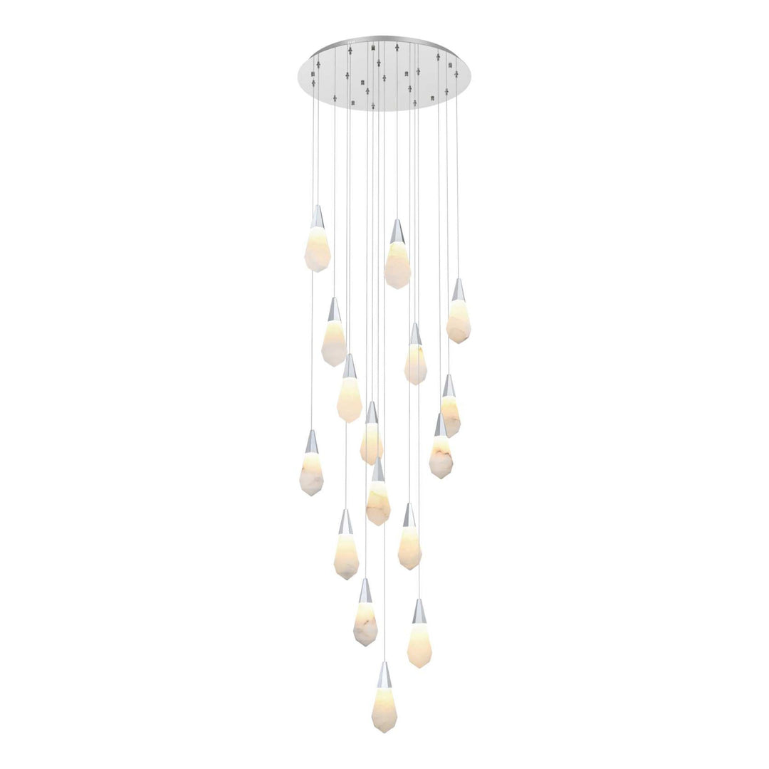Amora Crystal Pendant in Chrome by Elegant