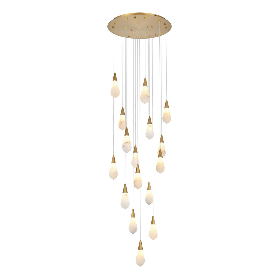 Amora Crystal Pendant in Satin Gold by Elegant