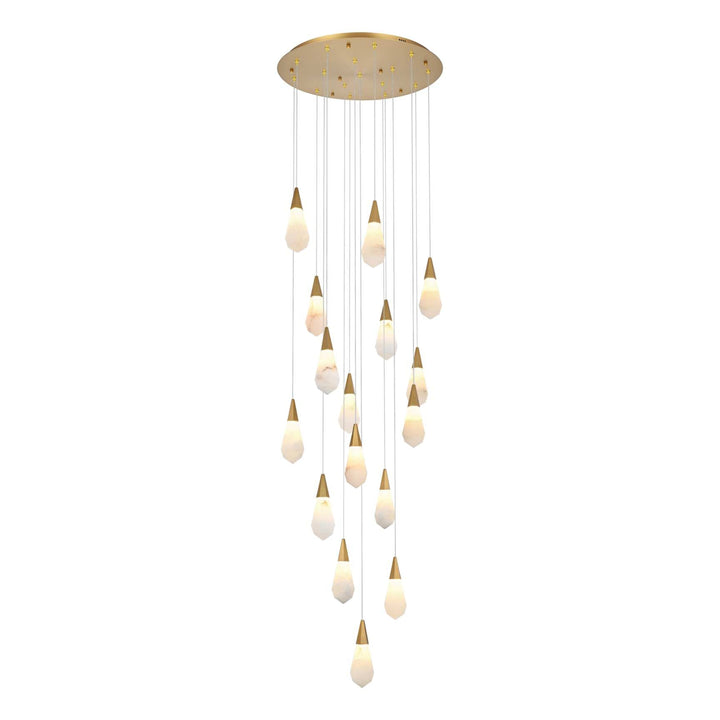 Amora Crystal Pendant in Satin Gold by Elegant