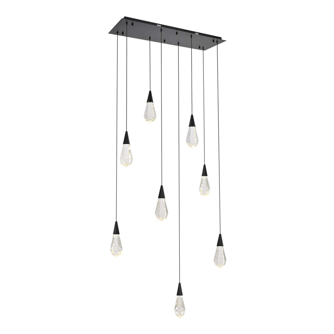 Amora Crystal Pendant in Black by Elegant