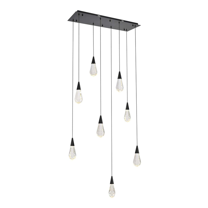 Amora Crystal Pendant in Black by Elegant