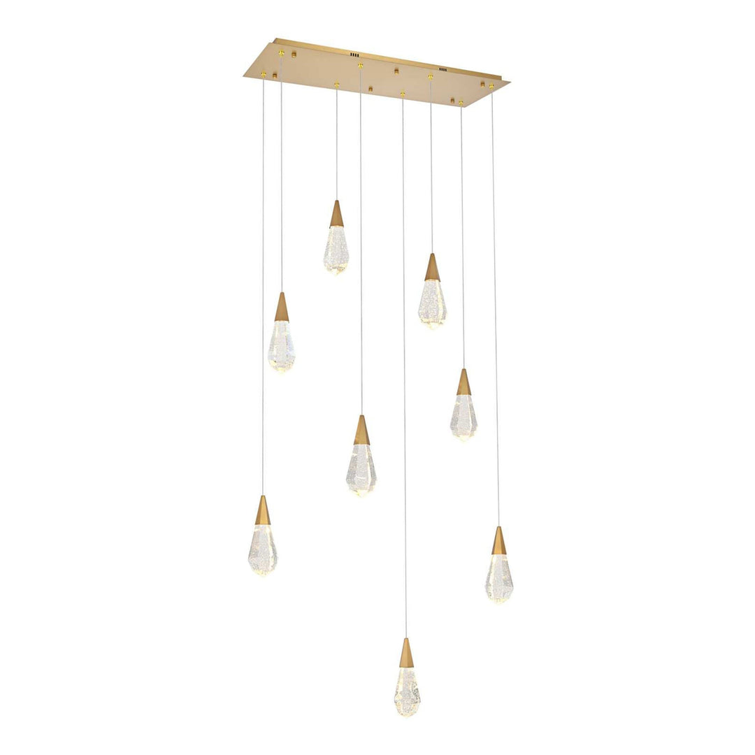 Amora Crystal Pendant in Satin Gold by Elegant