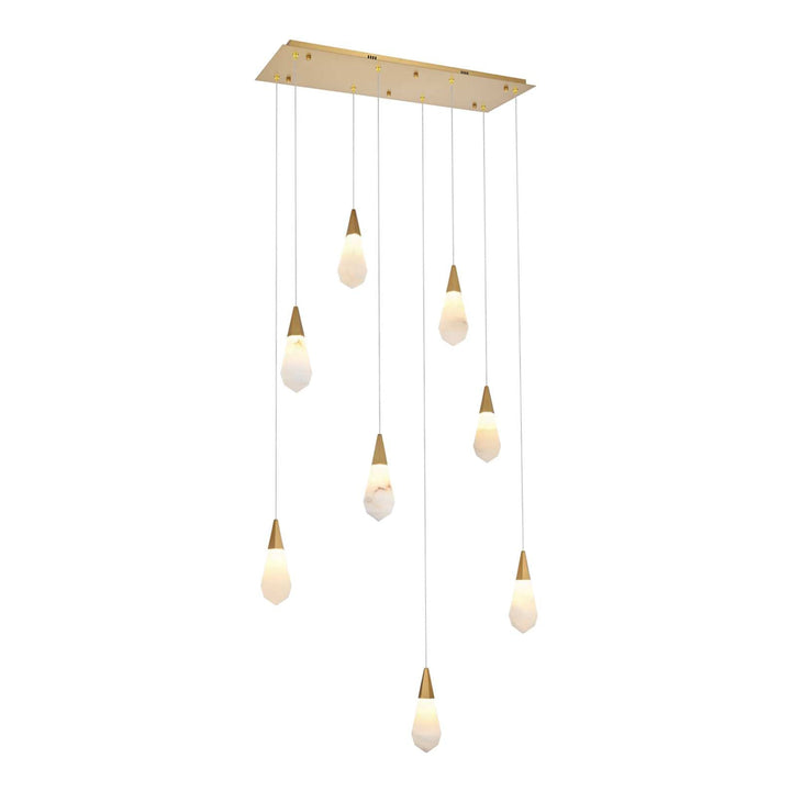 Amora Crystal Pendant in Satin Gold by Elegant