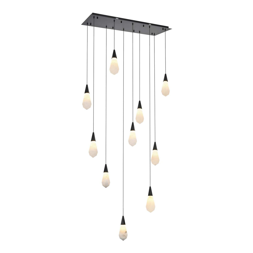 Amora Crystal Pendant in Black by Elegant