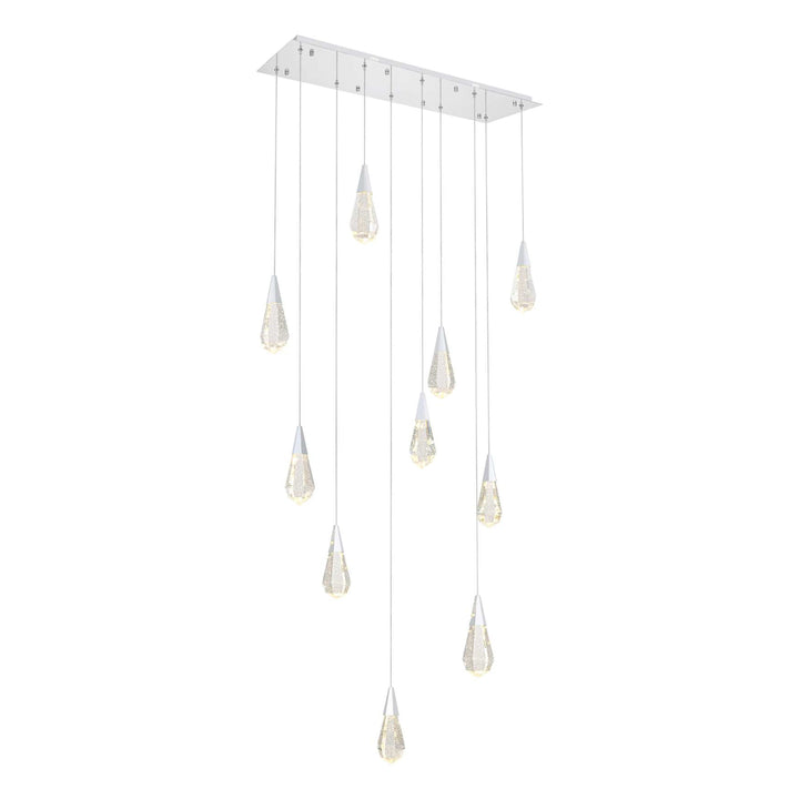 Amora Crystal Pendant in Chrome by Elegant