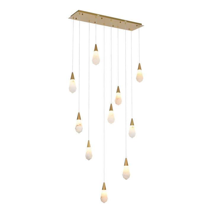 Amora Crystal Pendant in Satin Gold by Elegant