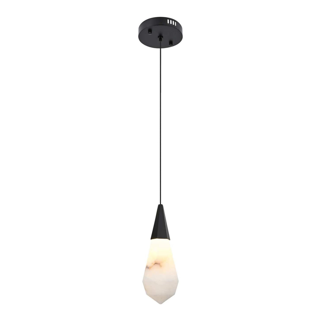 Amora Crystal Pendant in Black by Elegant
