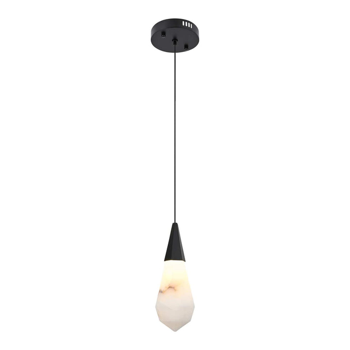 Amora Crystal Pendant in Black by Elegant