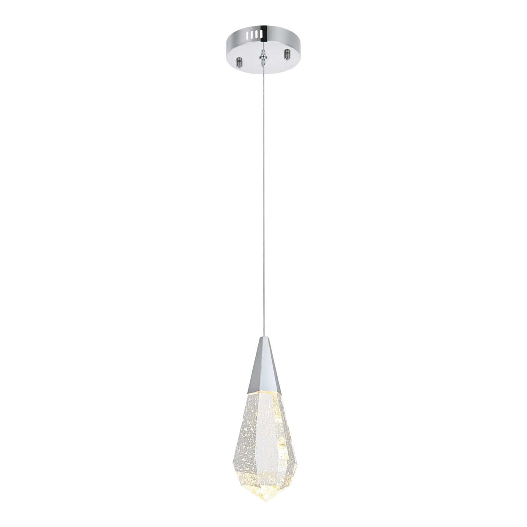 Amora Crystal Pendant in Chrome by Elegant