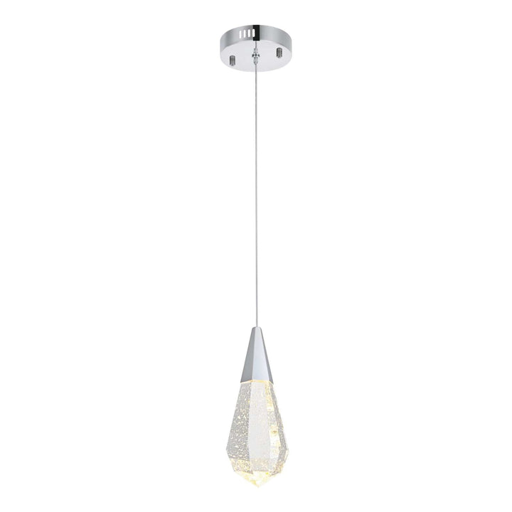 Amora Crystal Pendant in Chrome by Elegant
