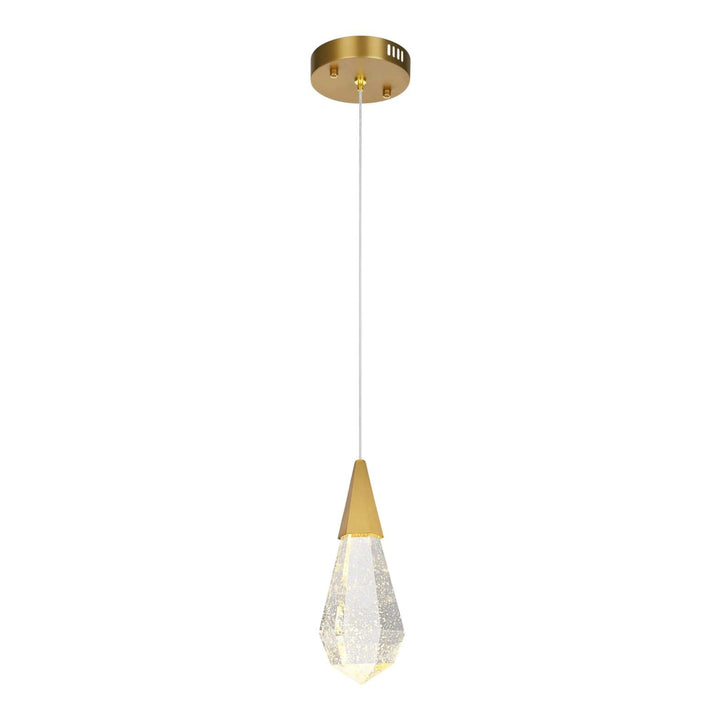 Amora Crystal Pendant in Satin Gold by Elegant