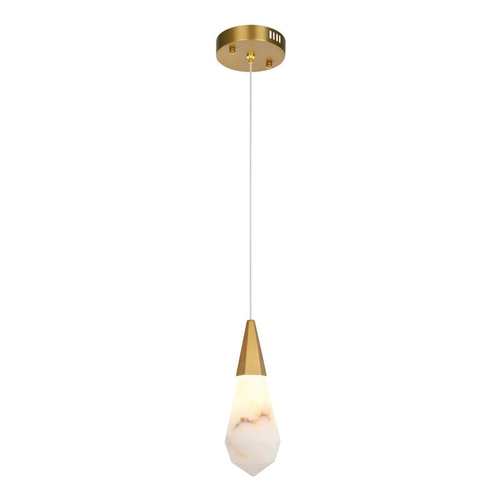Amora Crystal Pendant in Satin Gold by Elegant