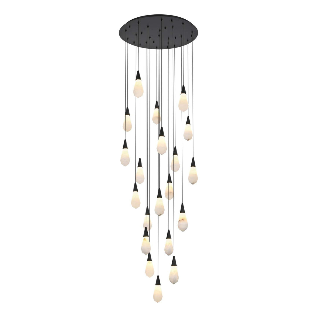 Amora Crystal Chandelier in Black by Elegant