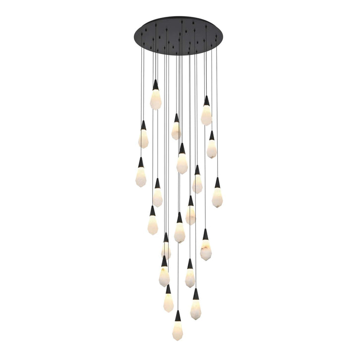 Amora Crystal Chandelier in Black by Elegant