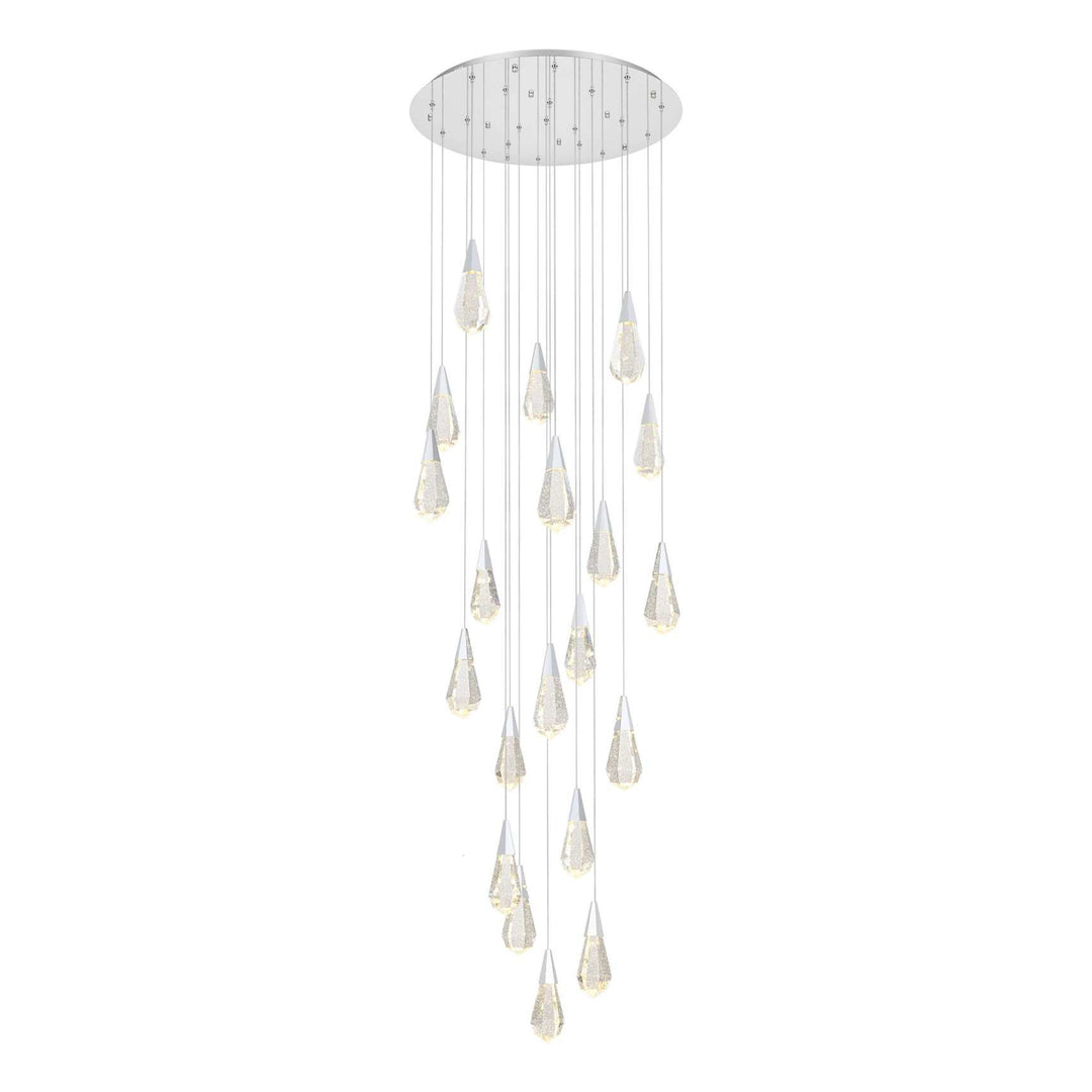Amora Crystal Chandelier in Chrome by Elegant