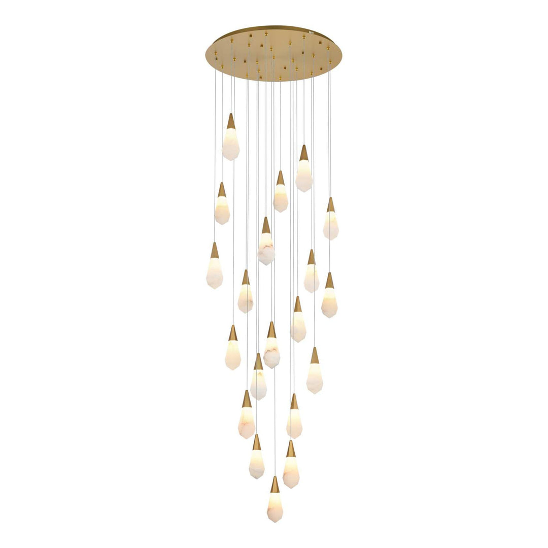 Amora Crystal Chandelier in Satin Gold by Elegant