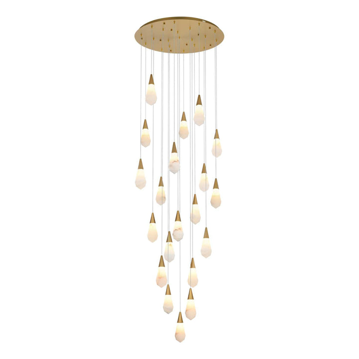 Amora Crystal Chandelier in Satin Gold by Elegant