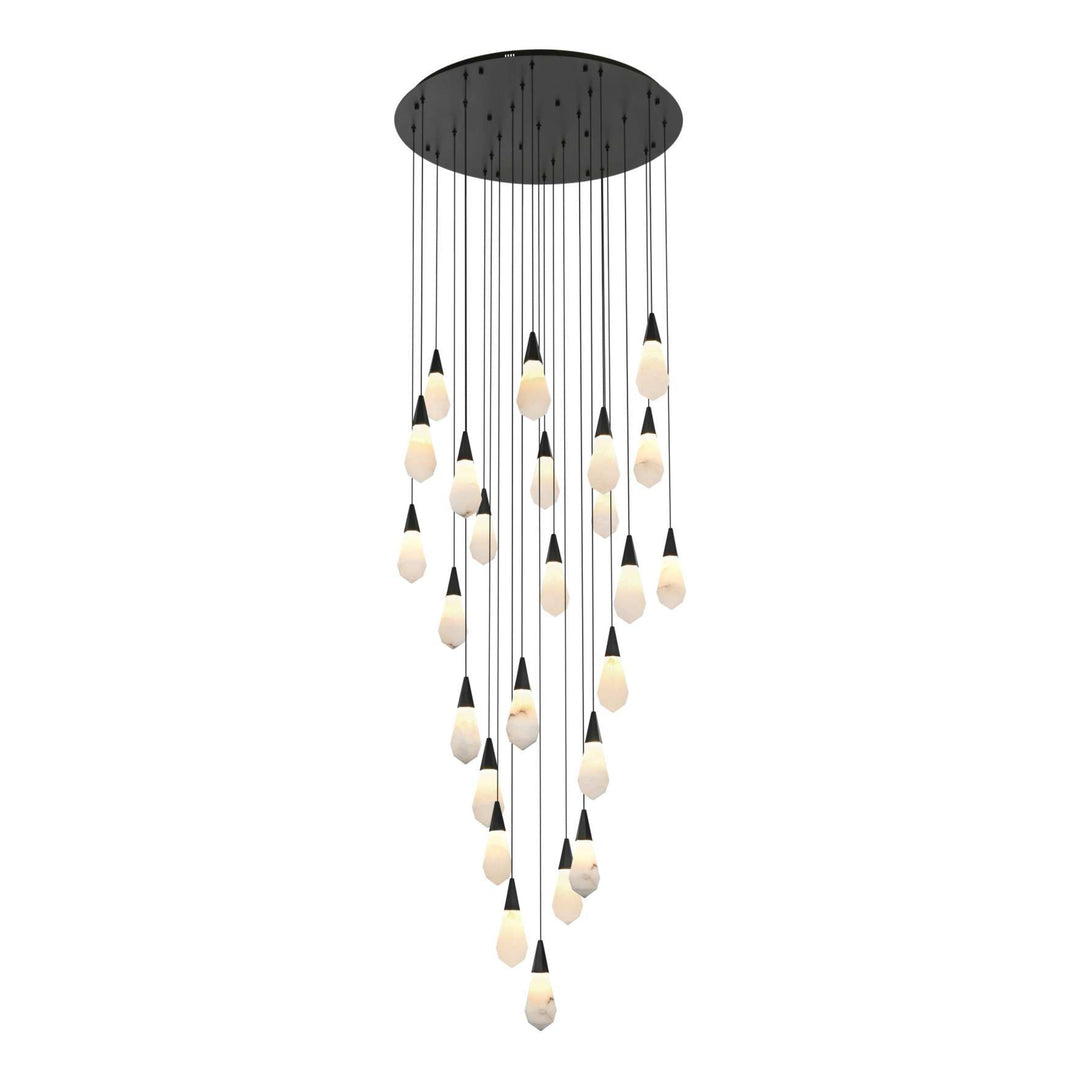 Amora Crystal Chandelier in Black by Elegant