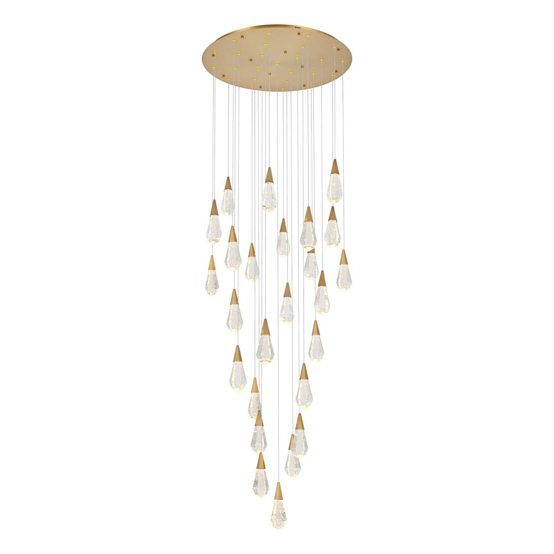 Amora Crystal Chandelier in Satin Gold by Elegant