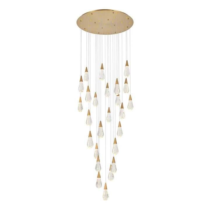 Amora Crystal Chandelier in Satin Gold by Elegant