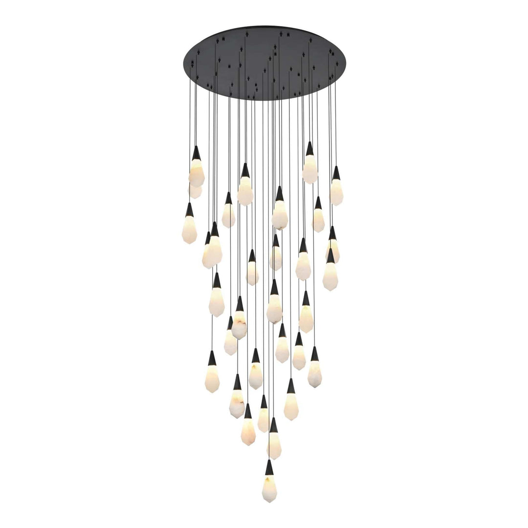 Amora Crystal Chandelier in Black by Elegant