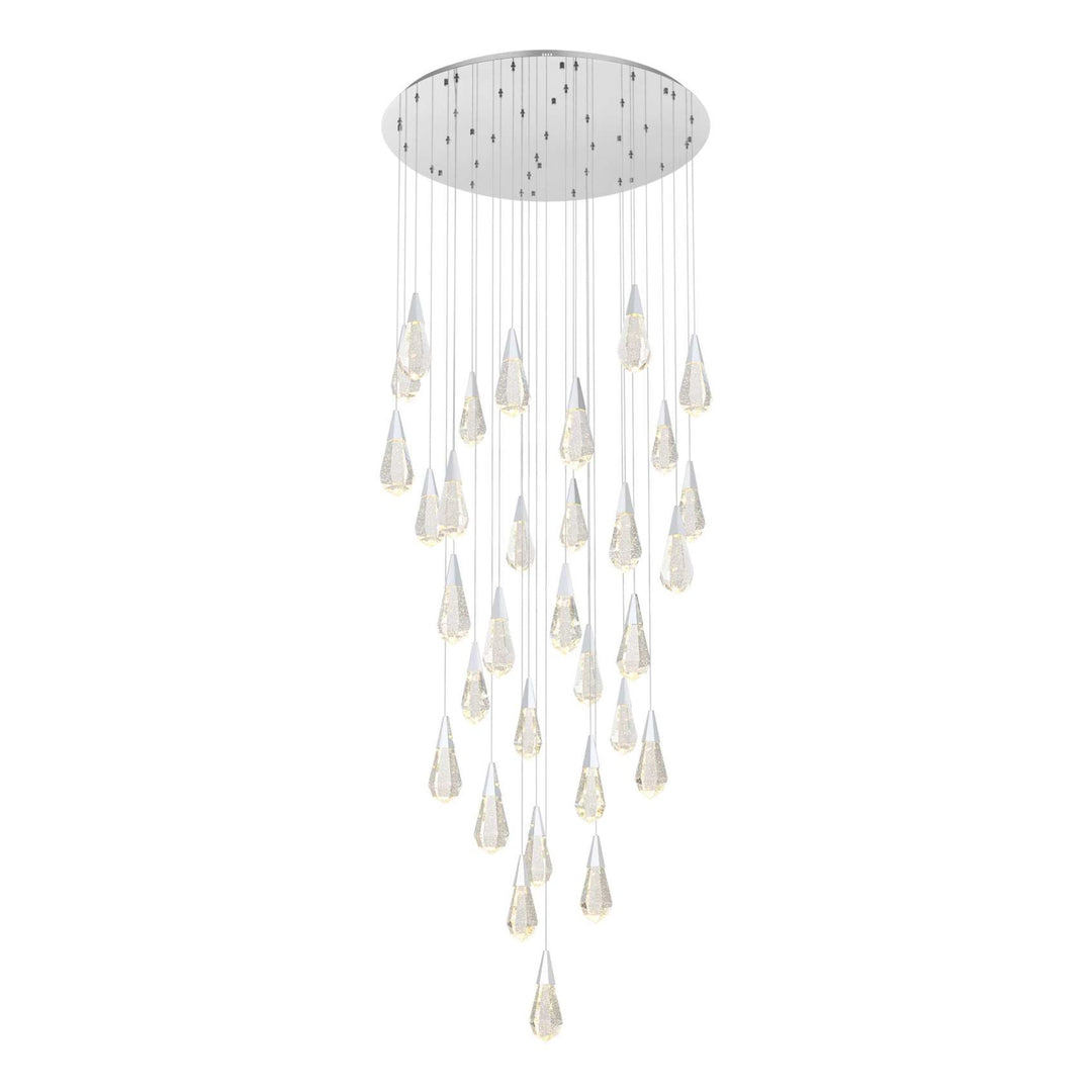 Amora Crystal Chandelier in Chrome by Elegant