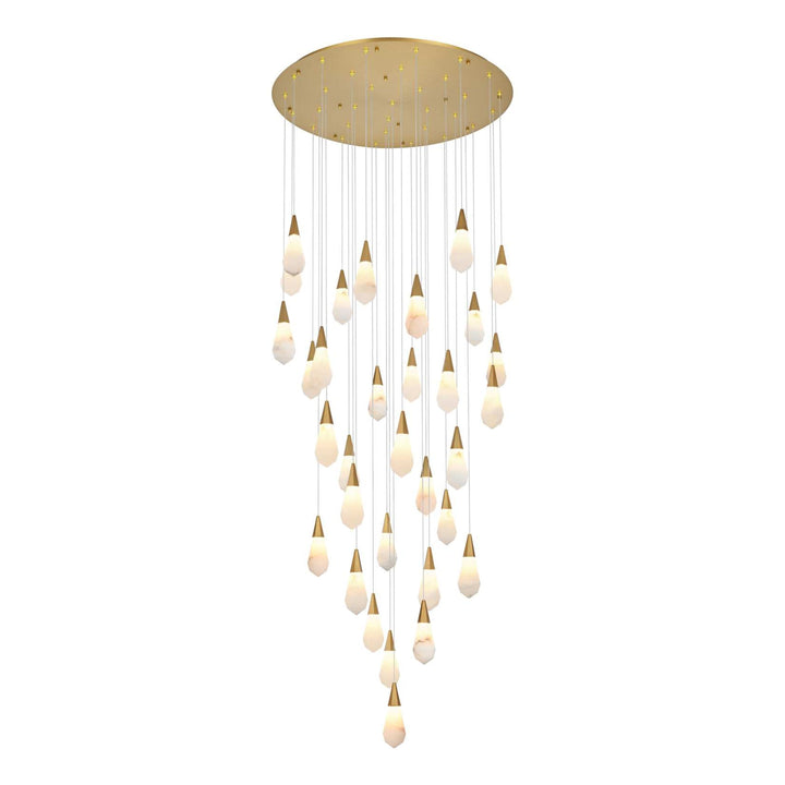 Amora Crystal Chandelier in Satin Gold by Elegant