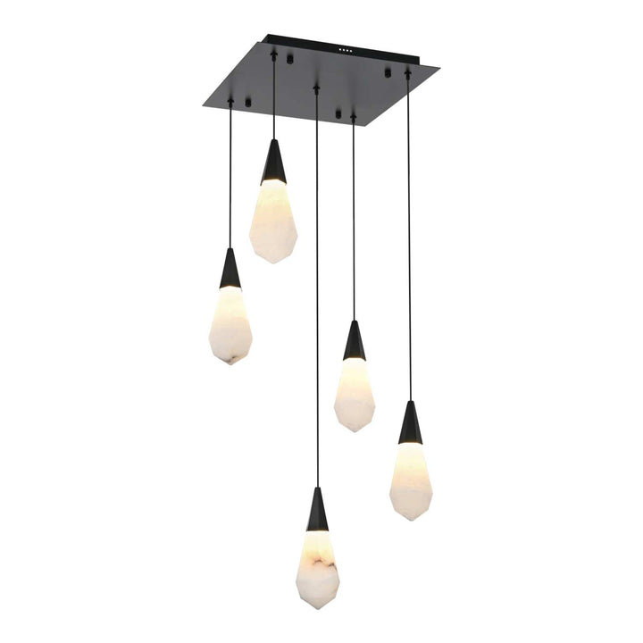 Amora Crystal Pendant in Black by Elegant