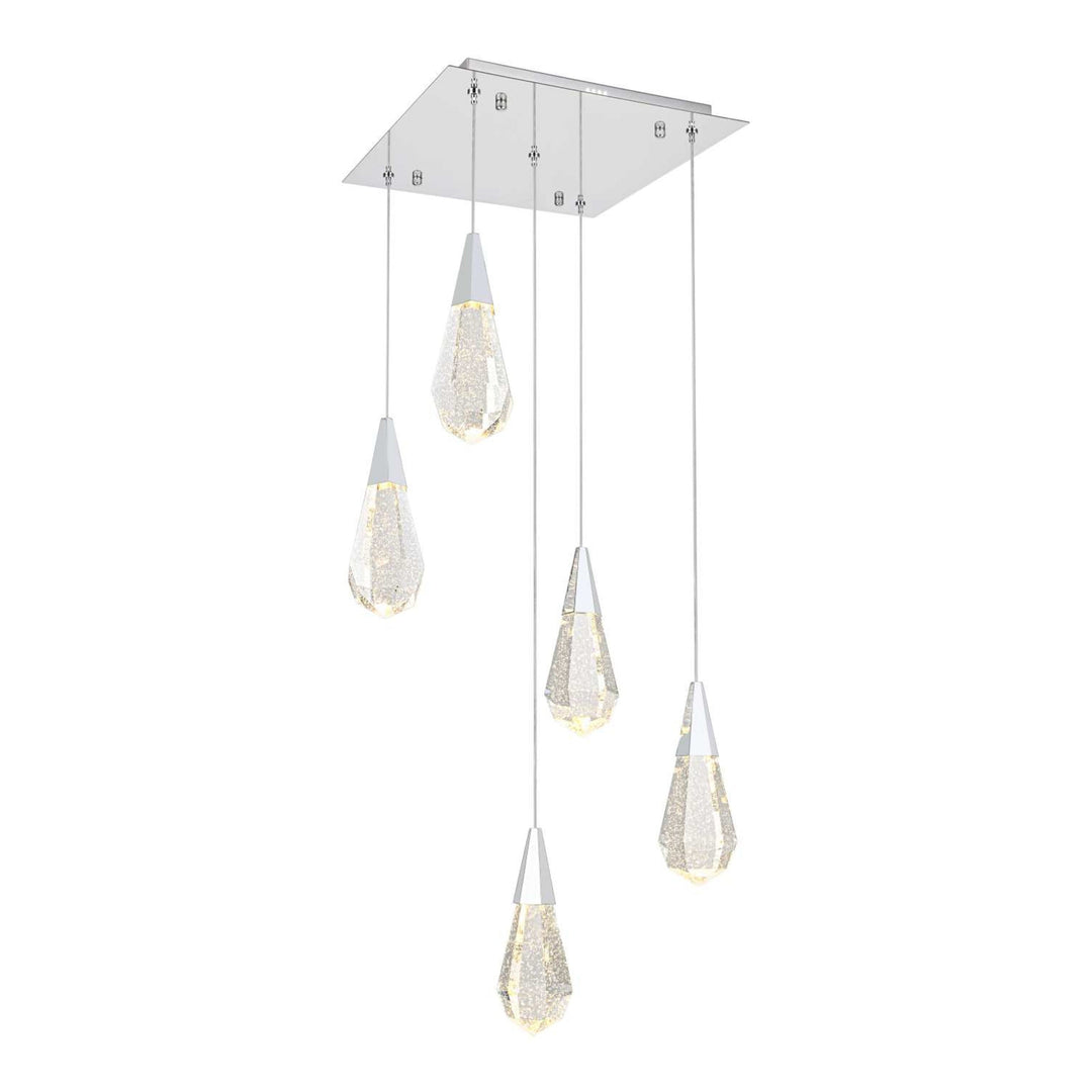 Amora Crystal Pendant in Chrome by Elegant