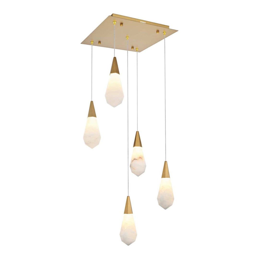 Amora Crystal Pendant in Satin Gold by Elegant
