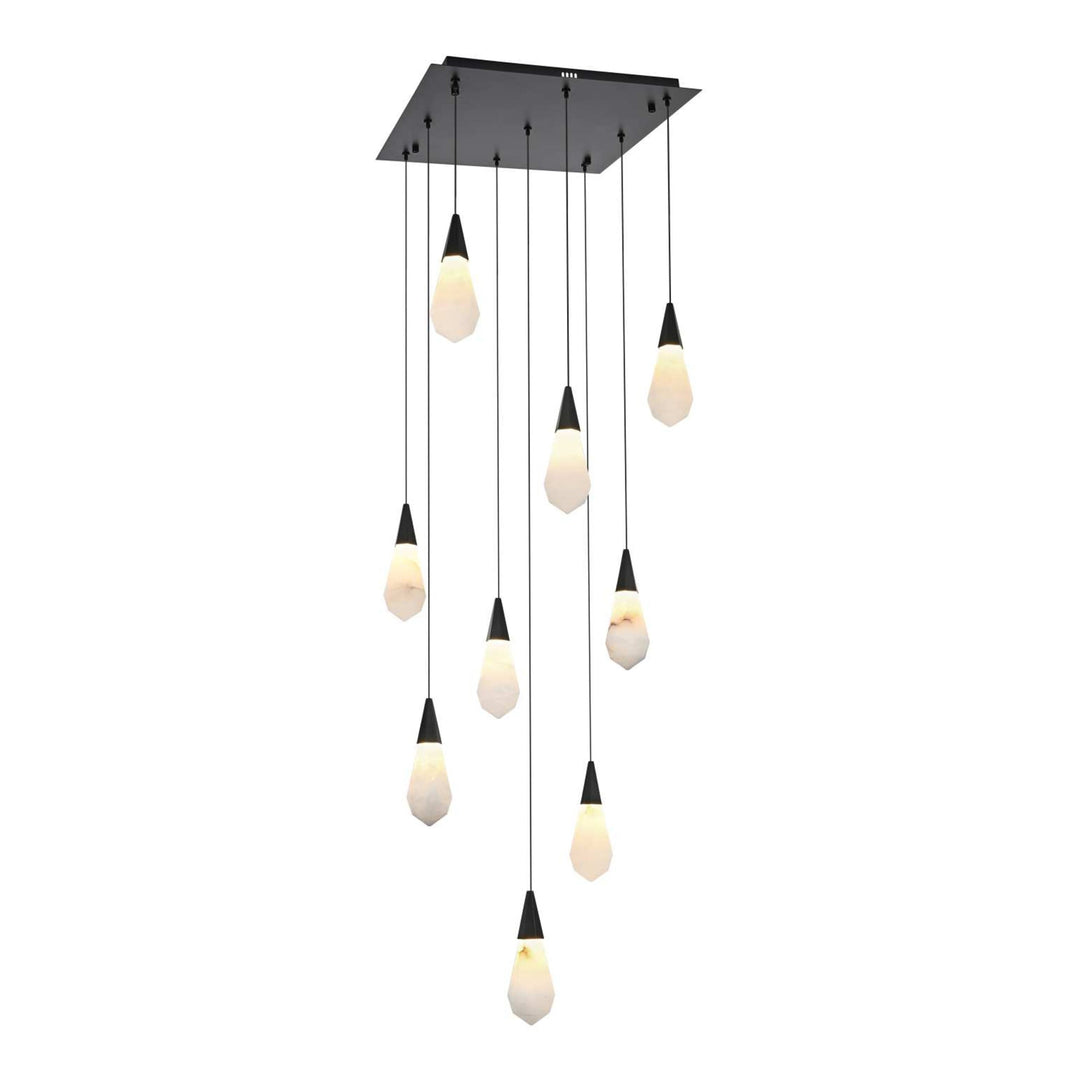 Amora Crystal Pendant in Black by Elegant