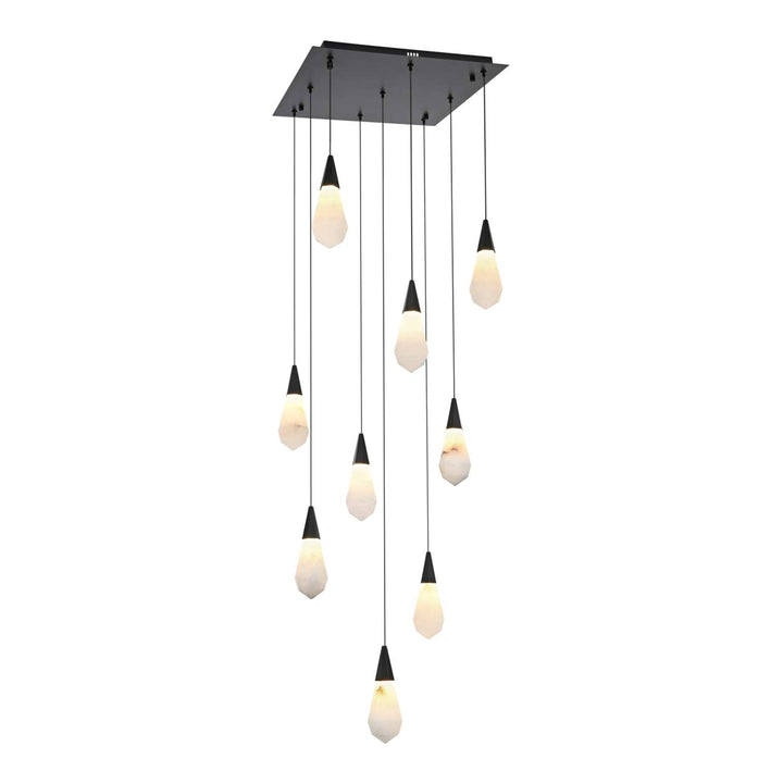 Amora Crystal Pendant in Black by Elegant