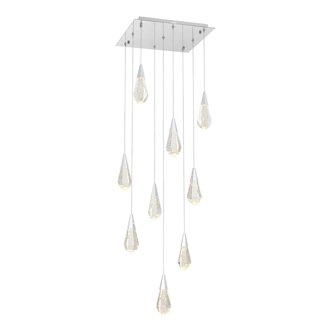 Amora Crystal Pendant in Chrome by Elegant