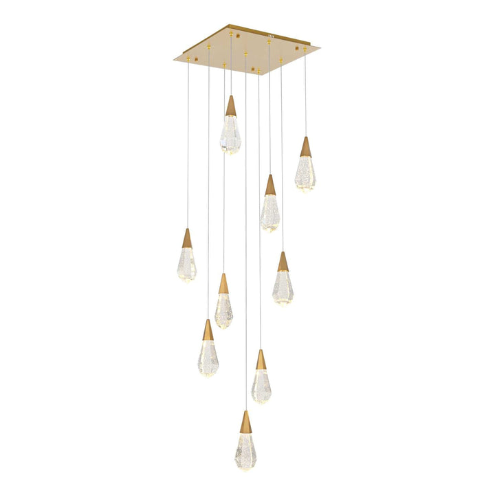 Amora Crystal Pendant in Satin Gold by Elegant