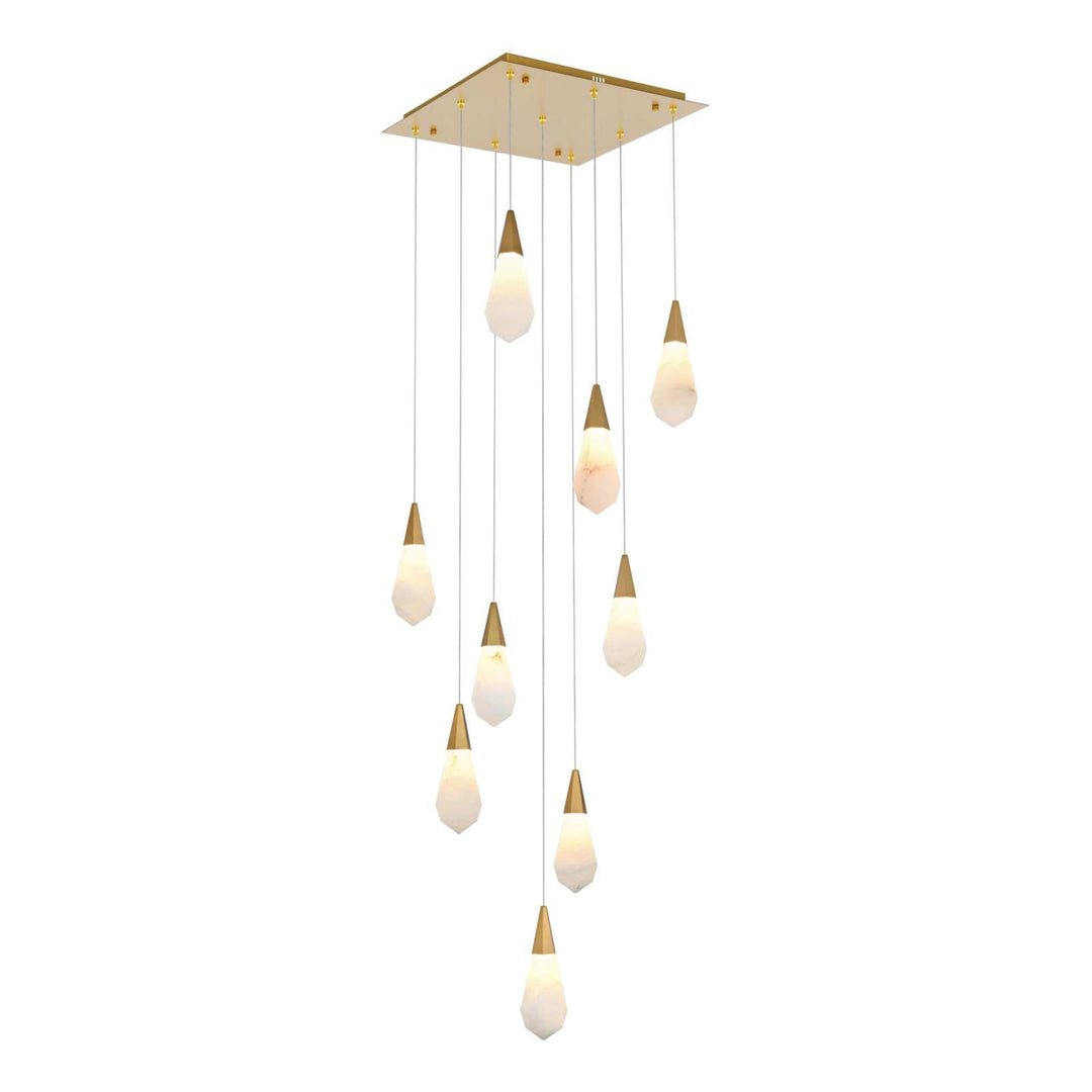 Amora Crystal Pendant in Satin Gold by Elegant