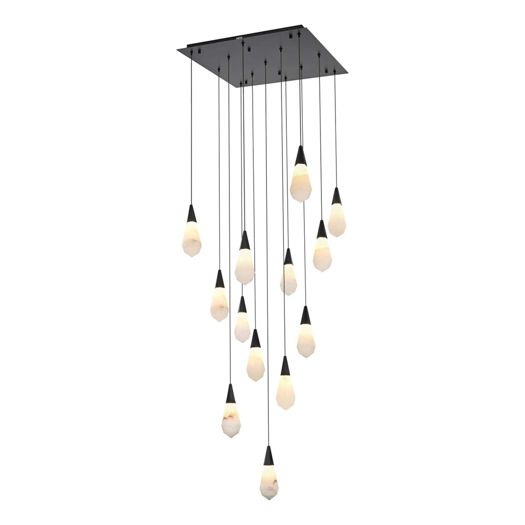 Amora Crystal Pendant in Black by Elegant