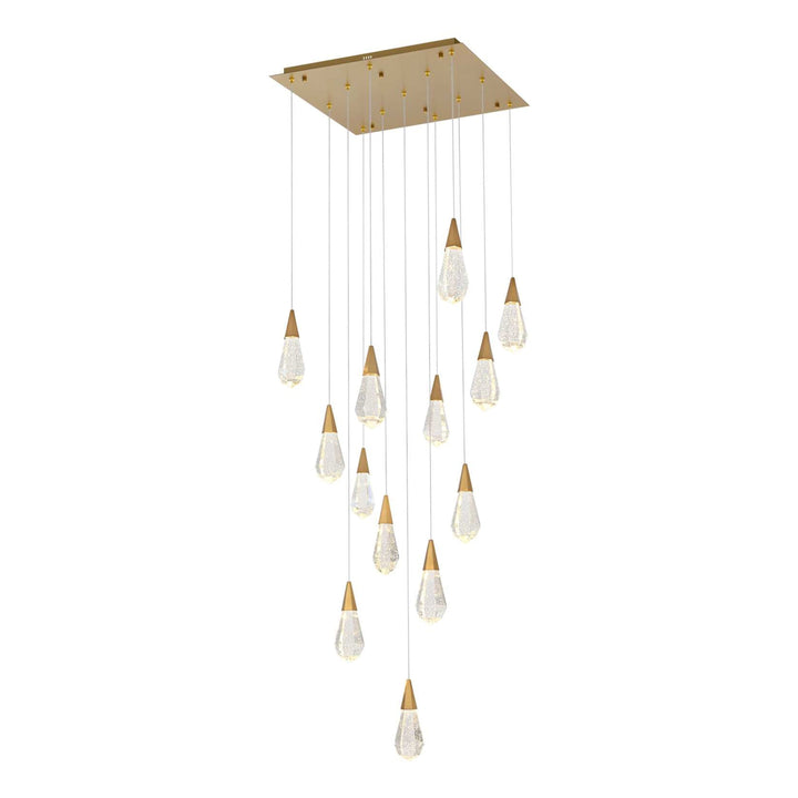 Amora Crystal Pendant in Satin Gold by Elegant