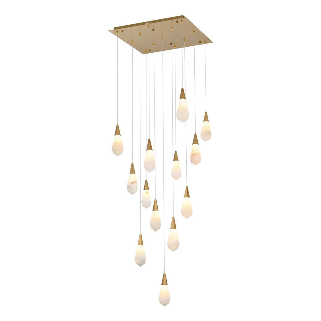 Amora Crystal Pendant in Satin Gold by Elegant